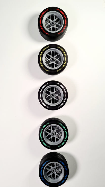 Customizable F1 HARD Tyre - Wheel Replica — White Edition 2026