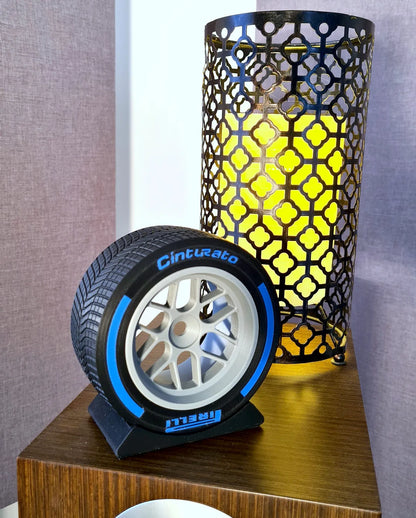 F1 Tyre and Rim Replica - Wet - 125mm - 5"